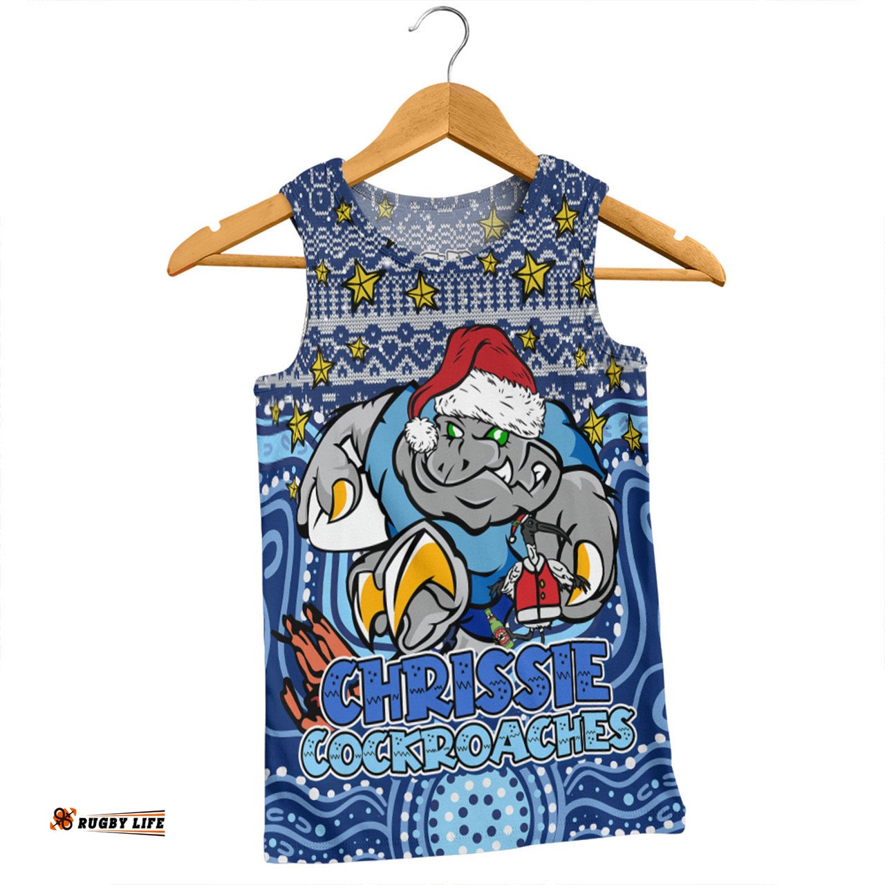 New South Wales Cockroaches Christmas Custom Men Singlet - Christmas Knit Patterns Vintage Jersey Ugly Men Singlet