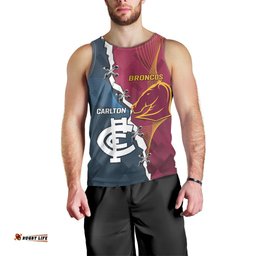 Personalised Broncos Rugby And Carlton Football Men Tank Top Sporty Version