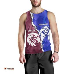 Personalised Bulldogs And Eagles Rugby Men Tank Top Dynamic Style