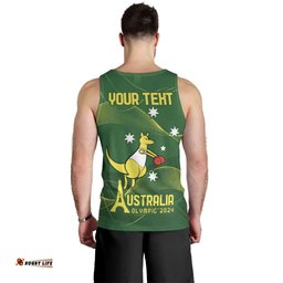 Personalised Australia Go Paris 2024 Men Tank Top National Color Ver1