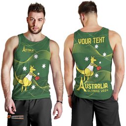 Personalised Australia Go Paris 2024 Men Tank Top National Color Ver1
