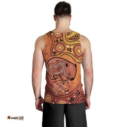Australia Wombat Men Tank Top Indigenous Art