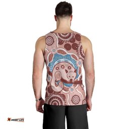 Blush Pink Australia Possum Men Tank Top Indigenous Art