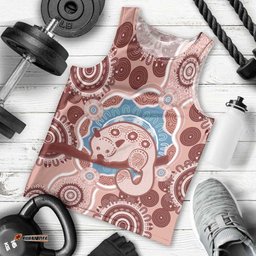 Blush Pink Australia Possum Men Tank Top Indigenous Art