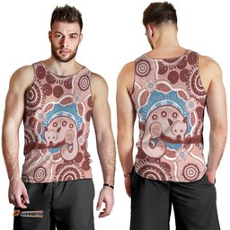 Blush Pink Australia Possum Men Tank Top Indigenous Art