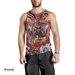 Custom St Kilda Saints NAIDOC Week 2024 Men Tank Top Mascot Football