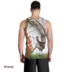 Australia Superb Lyrebird Men Tank Top Aussie Map - Rainforest Vibes