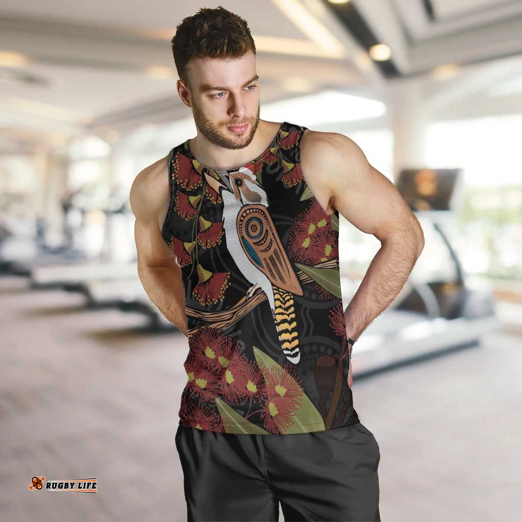 Australia Indigenous Christmas Men Tank Top Kookaburra Aboriginal