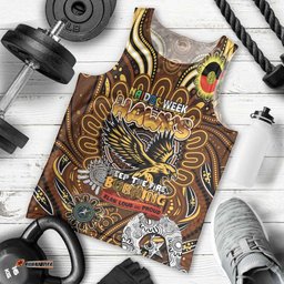 Custom Hawthorn Hawks NAIDOC Week 2024 Men Tank Top Mascot Football