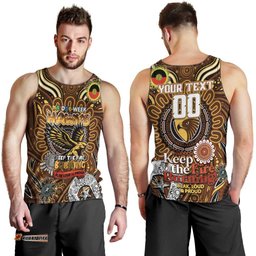 Custom Hawthorn Hawks NAIDOC Week 2024 Men Tank Top Mascot Football
