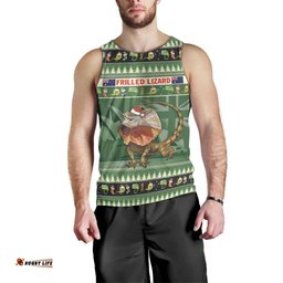 Aussie Frilled Lizard Men Tank Top Merry Christmas