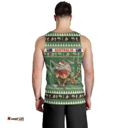 Aussie Frilled Lizard Men Tank Top Merry Christmas