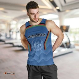 Custom Afghanistan Cricket Men Tank Top Afghan Coat Of Arm with Special Flag