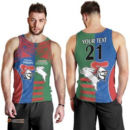 Custom Knights and Rabbitohs Rugby Men Tank Top Sporty Style