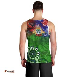 Personalised New Zealand Warriors ANZAC Men Tank Top Scratch Style