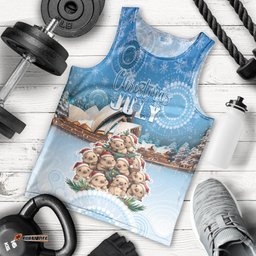 Personalised Australia Yulefest Men Tank Top Cute Wombat Sydney Opera House