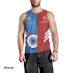 Custom India And England Cricket Men Tank Top 2024 Together Dynamic Version