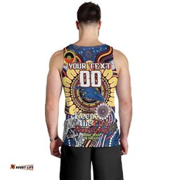 Custom Adelaide Crows NAIDOC Week 2024 Men Tank Top Mascot Football