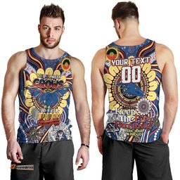 Custom Adelaide Crows NAIDOC Week 2024 Men Tank Top Mascot Football