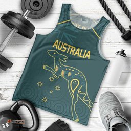 Custom Australia Rugby Men Tank Top Proud of Aussie Kangaroo