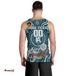 Custom Port Adelaide Power NAIDOC Week 2024 Men Tank Top Mascot Football