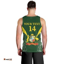 Custom Australia Cricket Men Tank Top 2024 World Cup Go Aussie - Green Version