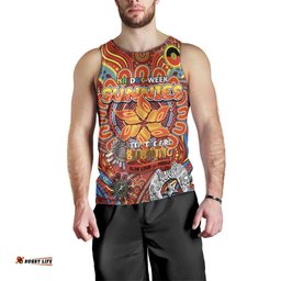 Custom Gold Coast Suns NAIDOC Week 2024 Men Tank Top Mascot Football