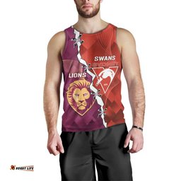 Custom Swans And Lions Football Men Tank Top 2024 Go Champions Final Dynamic Version