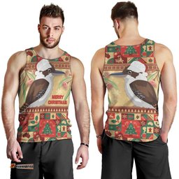 Australia Christmas Men Tank Top Kookaburra Santa With Gumtree
