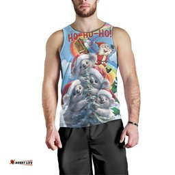 Personalised Australia Koala Christmas Men Tank Top Santa Claus Ho Ho Ho