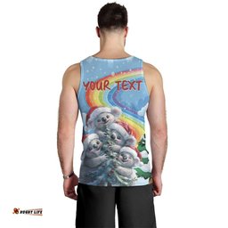 Personalised Australia Koala Christmas Men Tank Top Santa Claus Ho Ho Ho