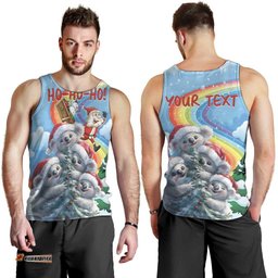 Personalised Australia Koala Christmas Men Tank Top Santa Claus Ho Ho Ho