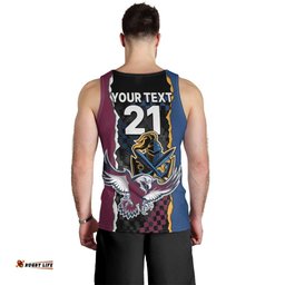 Titans and Manly Eagle Men Tank Top Rugby Together Sporty Style