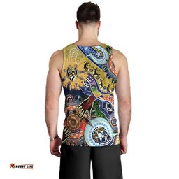 Custom NAIDOC Week 2024 Richmond Tiger Men Tank Top Australia Aboriginal Dot Painting