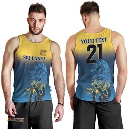 Custom Sri Lanka Cricket Men Tank Top With Simple Lions Version