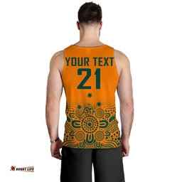(Custom Personalised) Australia Rugby Wallabies Kangraroos Men Tank Top