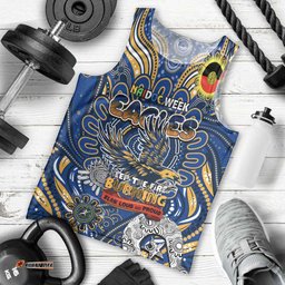 Custom West Coast Eagles NAIDOC Week 2024 Men Tank Top Mascot Football