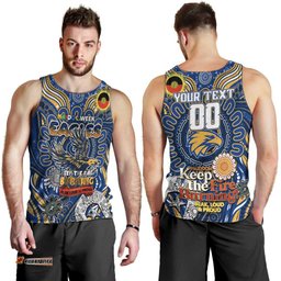 Custom West Coast Eagles NAIDOC Week 2024 Men Tank Top Mascot Football
