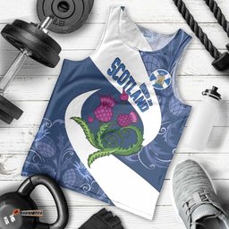 Custom Scotland Rugby Men Tank Top 2024 Go Champions Scottish Thistles