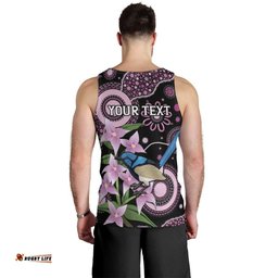 Personalised Australia Boronia And Malurus Cyaneus Men Tank Top Aboriginal Art