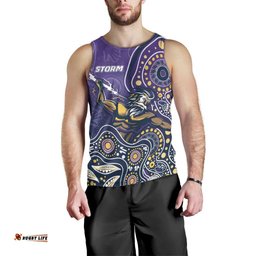 Personalised Storm Rugby Aboriginal Men Tank Top 2024 GO Storms