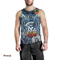Custom Carlton Blues NAIDOC Week 2024 Men Tank Top Mascot Football