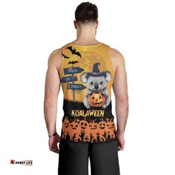 Happy Koalaween Men Tank Top Koala Ghost Trick or Treat