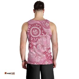 Australia Indigenous Men Tank Top Breast Cancer Pink Aboriginal Butterfly