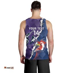 Custom NRL Storm And Roosters Rugby 2024 Men Tank Top Go Champions Dynamic Version