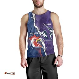 Custom NRL Storm And Roosters Rugby 2024 Men Tank Top Go Champions Dynamic Version