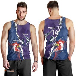 Custom NRL Storm And Roosters Rugby 2024 Men Tank Top Go Champions Dynamic Version