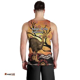 Keeper Of The Rainforest Cassowary Men Tank Top Aboriginal Art