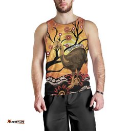 Keeper Of The Rainforest Cassowary Men Tank Top Aboriginal Art