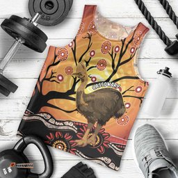 Keeper Of The Rainforest Cassowary Men Tank Top Aboriginal Art
